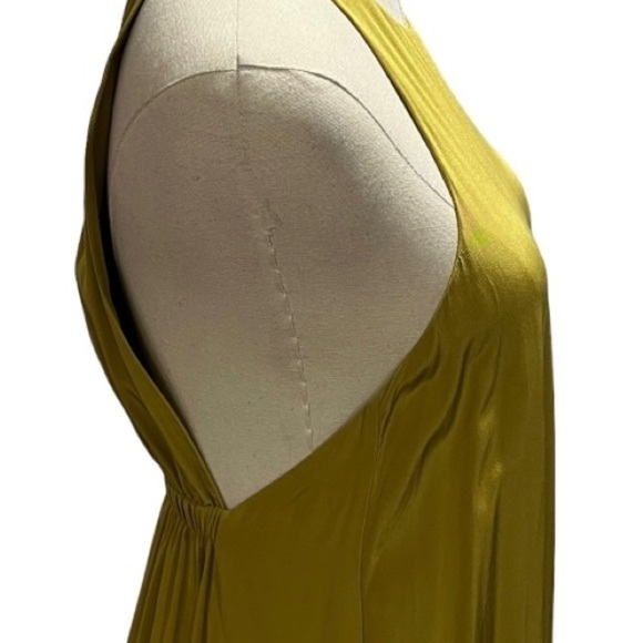 Tibi Eco Yellow Silk Halter Neckline Sleeveless Swingy Dress‎ Sz 2 - Picture 4 of 16